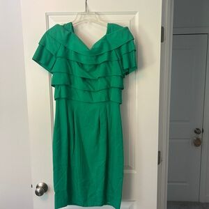 Vintage Green Ruffled Dress